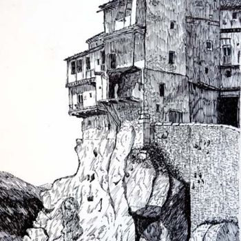 Casas Colgadas Dibujo Francisco Guerra | Artmajeur