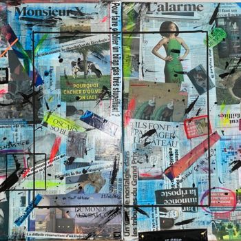 Collages intitolato "«  Too much informa…" da Franck.A, Opera d'arte originale, Collages