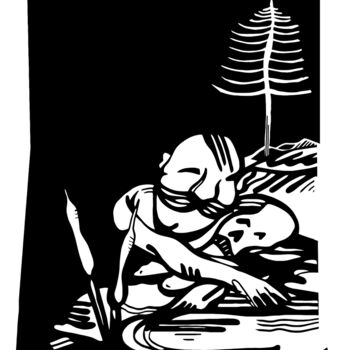 Zeichnungen mit dem Titel "Boléro macabre" von Franck Canorel, Original-Kunstwerk, Marker