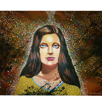 Painting titled "Tete Femme" by Franck Dumouilla, Original Artwork