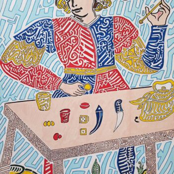 "Le Bateleur - Tarot…" başlıklı Tablo Franck Izquierdo (Fraizq) tarafından, Orijinal sanat, Akrilik