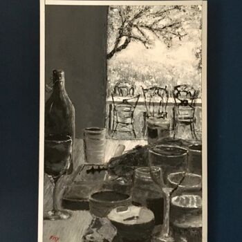 Painting titled "Une nature morte ?…" by Franck Maury (Bellovaci), Original Artwork, Acrylic