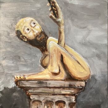 Painting titled "Homoselfius: vestig…" by Franck Maury (Bellovaci), Original Artwork, Acrylic