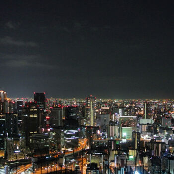 Photography titled "Japon Osaka vue de…" by Franck Sanz, Original Artwork, Non Manipulated Photography