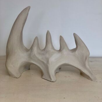 Sculpture titled "Jaws" by Franck Scala, Original Artwork, Ceramics