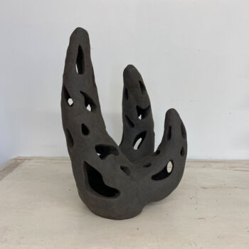 Sculpture intitulée "Aloe Nera" par Franck Scala, Œuvre d'art originale, Céramique