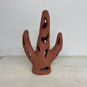 Скульптура под названием "Aloe Cacte" - Franck Scala, Подлинное произведение искусства, Керамика