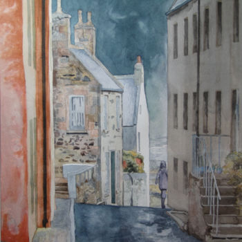 Painting titled "Ambiance de Bretagne" by Franck Touratier, Original Artwork, Watercolor