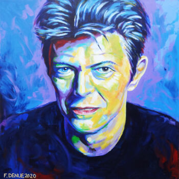 Pintura intitulada "David Bowie" por Franck Denuel, Obras de arte originais, Acrílico