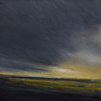 Pintura intitulada "Little horizon #1" por Franck Gervaise, Obras de arte originais, Pastel