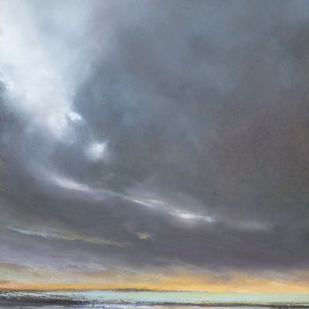 Malerei mit dem Titel "Little Horizon #6" von Franck Gervaise, Original-Kunstwerk, Pastell