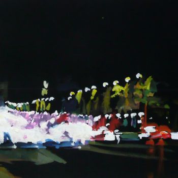 Peinture intitulée "Champs-Elysées" par Franck Le Boulicaut, Œuvre d'art originale, Gouache