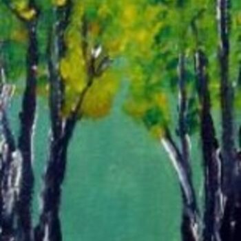 Картина под названием "Fall and trees" - Francklin Pierre (Tenyi II), Подлинное произведение искусства