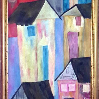 Painting titled "Creole ShantyTown" by Francklin Pierre (Tenyi II), Original Artwork, Other