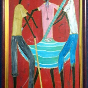 Peinture intitulée "Dancing Rara" par Francklin Pierre (Tenyi II), Œuvre d'art originale, Acrylique