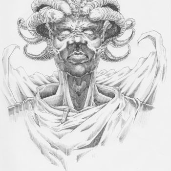 Dessin intitulée "Aries" par Franck Renaud, Œuvre d'art originale, Marqueur