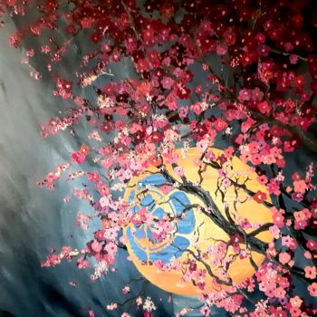 Картина под названием "Lanterne japonaise…" - Franck Volay, Подлинное произведение искусства, Акрил
