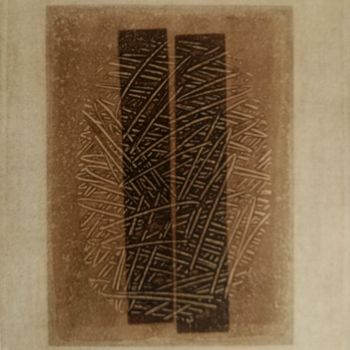 Estampas & grabados titulada "Fossile" por Franco Bogge, Obra de arte original, Aguafuerte