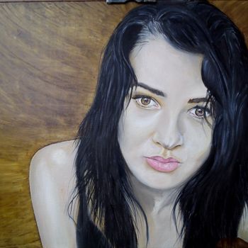 Painting titled "Elena" by Franco Fumo, Original Artwork, Oil