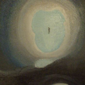 Pittura intitolato "homme caverne" da Franco Murer, Opera d'arte originale, Olio