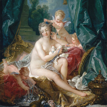 Peinture intitulée "The Toilet of Venus" par François Boucher, Œuvre d'art originale, Huile