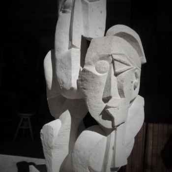 Sculpture intitulée "pot-pourri-étude1-f…" par Pierrick, Œuvre d'art originale, Pierre