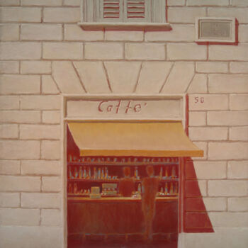 Painting titled "Via del Lavatore, R…" by François Cusson, Original Artwork, Pastel Mounted on Wood Panel