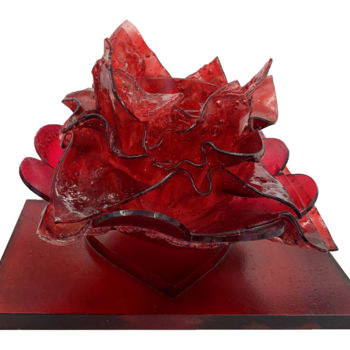 Sculpture titled "Magenta :" by François/Customisation, Original Artwork, Plastic