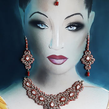 Fotografia intitolato "Hindous Woman Saris" da François/Customisation, Opera d'arte originale, Fotografia digitale