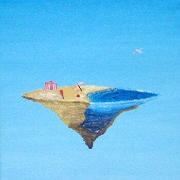 Painting titled "La plage" by Francois Dedericks, Original Artwork, Other
