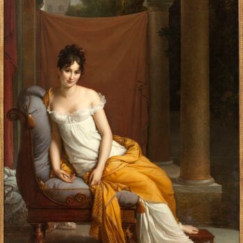 Painting titled "Portrait de Juliett…" by François Gérard, Original Artwork, Oil