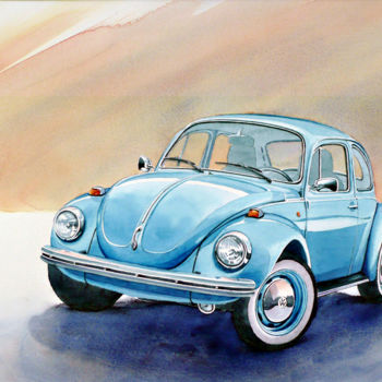 Painting titled "coccinelle-originel…" by François Lanvin, Original Artwork, Watercolor