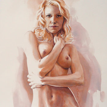 Pintura titulada "nu-feminin-2.jpg" por François Lanvin, Obra de arte original, Acuarela