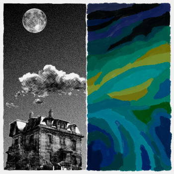 Цифровое искусство под названием "Clair de lune n°4" - François Lapouge, Подлинное произведение искусства, 2D Цифровая Работа
