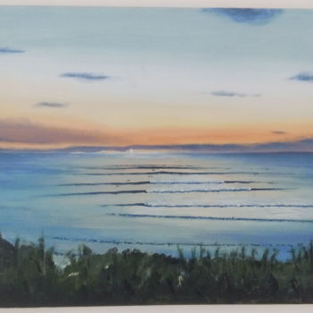 Painting titled "sunset sur Parlemen…" by François Le Hir, Original Artwork, Acrylic