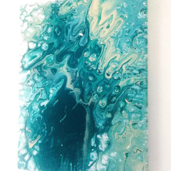 Painting titled "Liquid" by François Le Hir, Original Artwork, Acrylic Mounted on Wood Stretcher frame