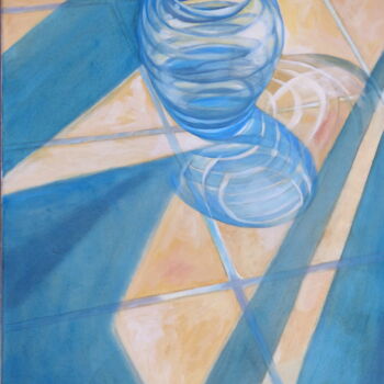 "Le vase bleu" başlıklı Tablo Francois Malnati tarafından, Orijinal sanat, Petrol Karton üzerine monte edilmiş