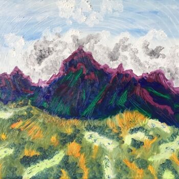 Peinture intitulée "#Mont Merveille" par François Martigné, Œuvre d'art originale, Huile