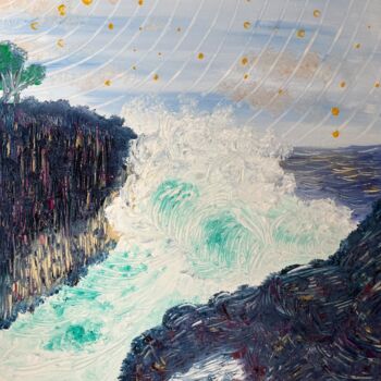 Pintura intitulada "#Par delà les vents" por François Martigné, Obras de arte originais, Óleo