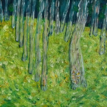 Pintura titulada "#Forêt des songes" por François Martigné, Obra de arte original, Oleo