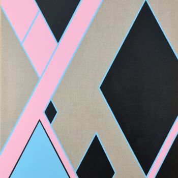 Картина под названием "Pink lanes" - François Miquel, Подлинное произведение искусства, Акрил