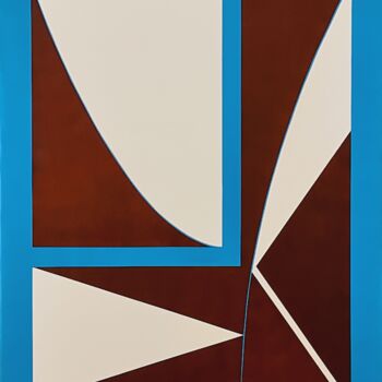Painting titled "Brown shapes" by François Miquel, Original Artwork, Acrylic
