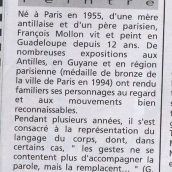 Peinture intitulée "003a-an-nou-ay-sep-…" par Francois Mollon Gros-Desormeaux, Œuvre d'art originale