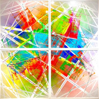 "Colorfull Gometry" başlıklı Tablo François Noël tarafından, Orijinal sanat, Akrilik Alüminyum üzerine monte edilmiş