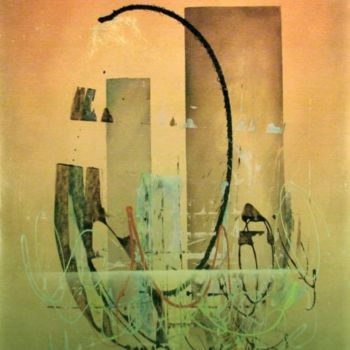 제목이 "Abstraction"인 미술작품 François Serge Gulli로, 원작, 아크릴 목재 패널에 장착됨