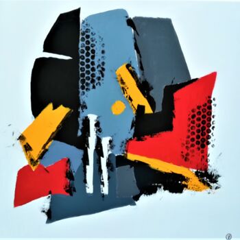 Painting titled "composition abstrai…" by François Vert, Original Artwork, Acrylic