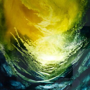 Painting titled "FIAT LUX" by François Weber, Original Artwork, Oil