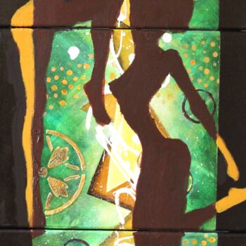 绘画 标题为“Let's dance” 由Francois Xavier Vaudeleau, 原创艺术品, 丙烯 安装在木质担架架上