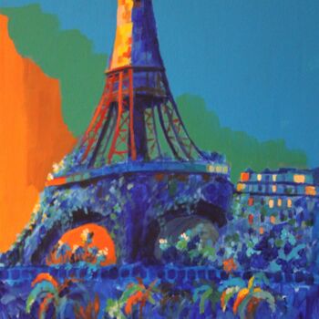 Pittura intitolato "Tour Eiffel. Paris…" da Francois Xavier Vaudeleau, Opera d'arte originale, Acrilico
