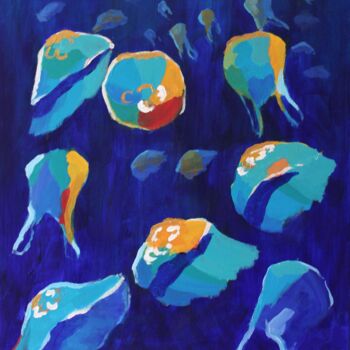 "L'homme. La mer." başlıklı Tablo Francois Xavier Vaudeleau tarafından, Orijinal sanat, Akrilik Ahşap Sedye çerçevesi üzerin…